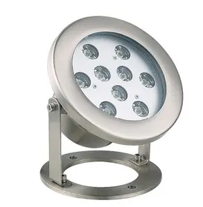 Refined Led Outdoor Fountain Light 3w 6w 9w 12w Stainless Steel Ip68 Submersible LED RGB Spot Fountain Lights