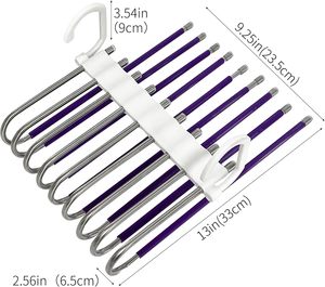 Wholesale Upgrade 9 Layers Pants <b>Hangers</b> Space Saving Non Stainless Steel Multifunctional Closet Organizer - Product Image 2