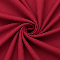 Tissu tricoté extensible respirant en polyester/spandex teint en rouge rose, de poids moyen, personnalisable, largement utilisé pour les vêtements et l'habillement de maison pour filles.