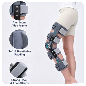 Attelle de <span class=keywords><strong>genou</strong></span> articulée réglable avec support ROM pour la rééducation post-opératoire, les fractures du <span class=keywords><strong>genou</strong></span> et l'immobilisation des ligaments - Product Image 3