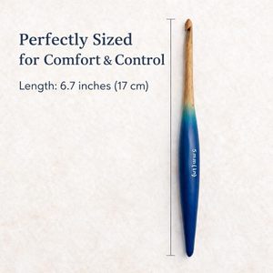 Ganchillo Ergonómico de Madera de Haya Hecho a Mano, Ecológico y Económico de 1 Dólar para Tejer - Product Image 1