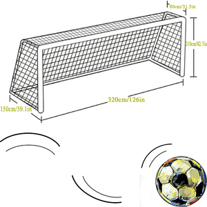 ตาข่ายประตูฟุตบอลแบบพับได้ทำจากโพลีเอทิลีน5-a-side ใช้งานได้จริง - Product Image 5
