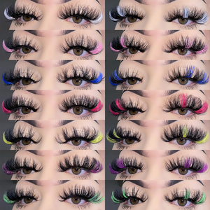 25 mm Colorful Strip <strong>Mink</strong> <strong>Lash</strong> 2024 Private Label Real <strong>Mink</strong> Fur 3d Color <strong>Lashes</strong> Wholesale 5d Colored <strong>Mink</strong> Eyelashes Vendor - Product Image 2