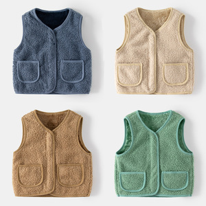 <span class=keywords><strong>Gilet</strong></span> d'hiver chaud et résistant au froid pour enfants, nouveau <span class=keywords><strong>gilet</strong></span> en peluche monochrome <span class=keywords><strong>sans</strong></span> <span class=keywords><strong>capuche</strong></span>, <span class=keywords><strong>gilet</strong></span> décontracté à la mode pour enfants - Product Image 2