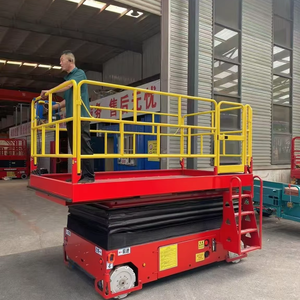 แพลตฟอร์มลิฟท์แบบกรรไกรยืดหดได้ 14 เมตร ใช้พลังงานแบตเตอรี่ สำหรับงานซ่อมบำรุงภายนอกและภายในอาคาร ทำความสะอาดกระจกที่สูง - Product Image 6