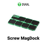 2UUL ST95 Plateau magnétique en alliage d'aluminium pour le rangement des vis, outil de magnétisation pour embouts de tournevis de réparation de téléphones portables, ordinateurs et tablettes