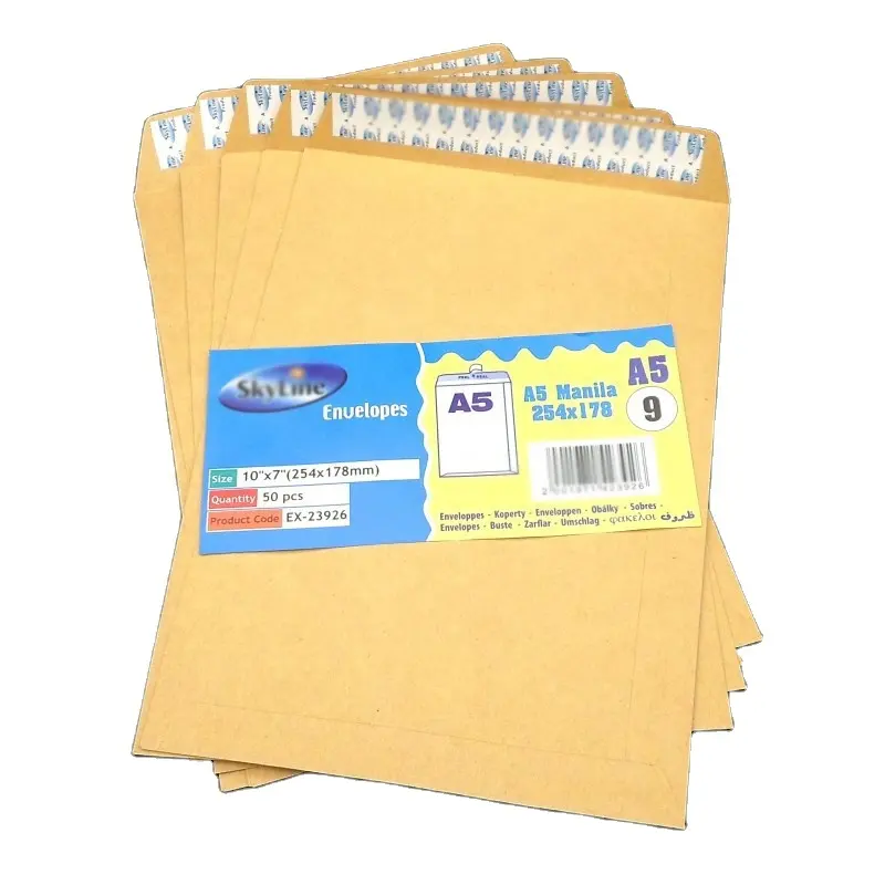 Business Size Peel seal self adhesive C4 324*229 A4 210*297 Security Envelopes White recyclable envelope packaging