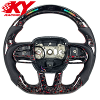 Volant sport racing en cuir, carbone forgé sur mesure, LED, pour Dodge Challenger Charger Durango Hellcat SRT R/T
