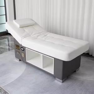 Table de massage réglable en hauteur pour salon de beauté, lit de spa pour la tête, style thaïlandais - Product Image 1
