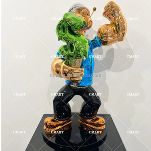 Escultura Pop Art Personalizada de Figura Famosa del Fútbol, Estatua de Popeye con Electroplacado, Nueva Llegada, Escultura de Popeye para Decoración del Hogar - Product Image 5