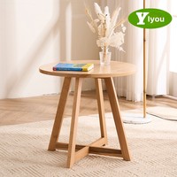 Mesa de Centro de Madera Sólida, Estilo Nórdico Moderno y Minimalista, Compacta, Elevada, No Plegable, para Sala de Estar, Oficina en Casa, Hotel, Restaurante