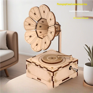 Jouets STEM pour enfants de 8 à 12 ans, boîte à musique en bois 3D, puzzle, kit de modèle à assembler soi-même, projet scientifique éducatif, plus de 500 pièces, unique - Product Image 2