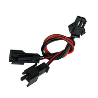 Kabel Konektor JST SM 2 Pin Male Female Plug 15CM dengan Selubung PVC, Kawat Tembaga Berlapis Timah, Kabel Ekstensi Daya untuk LED Strip