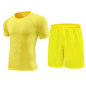Ensemble short et t-shirt de sport en polyester à manches courtes, coupe ajustée, taille élastique, personnalisable avec le nom de l'équipe, pour le basketball professionnel, la course et l'entraînement - Product Image 6