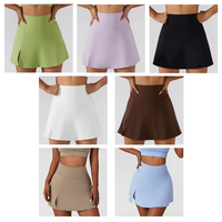 Jupe courte de tennis pour femmes, respirante, mini-culottes, pour la course à pied, le fitness, le tennis, jupes de sport avec short intégré