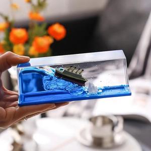 3D pour une pièce bateau flottant bateau de croisière dérive bouteille thème congelé 1/12 échelle résine décor à la maison <span class=keywords><strong>cadeau</strong></span> ornement - Product Image 1