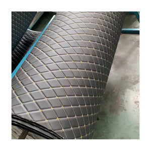 उच्च गुणवत्ता वाली कढ़ाई क्यूलिटेड पीसी सिंथेटिक चमड़े की डिजाइन वाली कार फर्श मैट सिंथेटिक चमड़े रोल सामग्री - Product Image 4