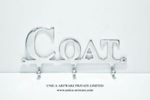 Modern Metal <b>Wall</b> <b>Hooks</b> Coat Word Design Decorative Hanging Rack for Coats <b>Keys</b> & Entryway Organizer for Sale from India - Product Image 2