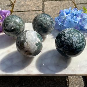 Esfera de Ágata Musgosa Pulida al por Mayor, Piedra Curativa Natural, Bola de Cristal Artesanal para Decoración del Hogar y Regalos - Product Image 4