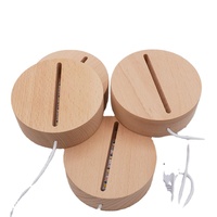 Lampe de nuit LED 3D personnalisée autoportante réutilisable RGB blanc chaud USB avec base en bois, thème Amour, panneau mural artistique et de collection