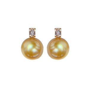 Ensemble de bijoux élégant et luxueux pour femme, inspiré de Diana, avec pendentif boule en or massif 18 carats, incrustation de perles personnalisée - Product Image 1