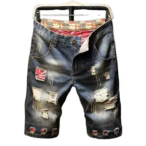High Quality Customized Size Men's Ripped Jeans Shorts For Men Denim Baggy Jeans Shorts