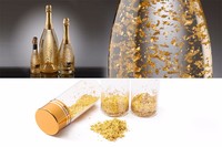 1g 99% Flocons de feuilles d'or pur 24k pour la beauté du visage Cosmétiques pour la décoration de gâteaux alimentaires Grands flocons comestibles Flocons d'or 24K