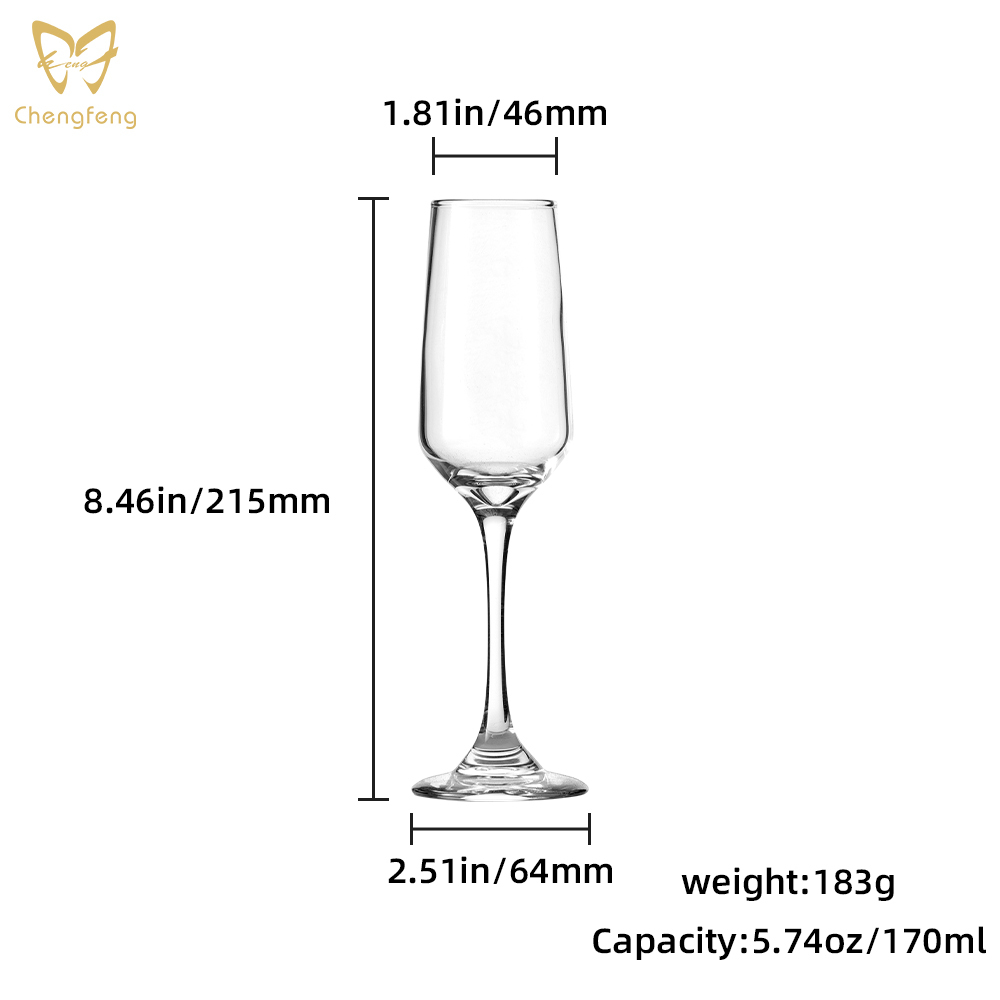 Coupe à champagne transparente, 170 ml