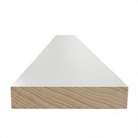 Plinthe intérieure plate blanche apprêtée en pin moderne, écologique, anti-insectes, facile à installer, 2,44 m, pour hôtels et hôpitaux
