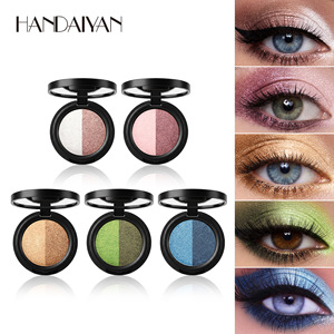 Palette de maquillage double couleur effet purée de pomme de terre, fard à paupières nacré à faible saturation, finement chatoyant, illuminateur naturel, haute brillance - Product Image 1