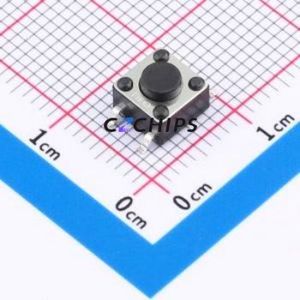 K2-6639SP-B4SC-04 Tactile Switch SMD-4P,6x6mm Switch Single Pole Single Throw Round Button 2.5N Vertical Mount - Product Image 1