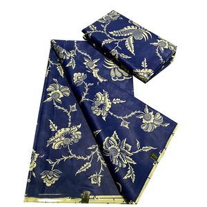 100% <span class=keywords><strong>Polyester</strong></span> Bất Sáp Chất Lượng Cao Ban Đầu Bazin Phi In Vải 6 Yards Hà Lan Ankara Batik Vải Cho Dệt Organza - Product Image 2