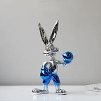 Meuble TV Evelyn, accessoires d'intérieur, lapin de boxe en stock, design tendance et nouveau, cadeau animalier pour la décoration de chambre d'enfant