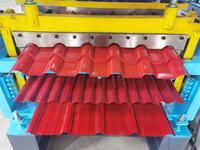 Machine automatique de formage de tôles de toiture à double couche 840, ligne de production de tuiles métalliques IBR haute vitesse