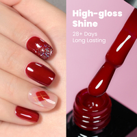 Vernis à ongles en gel vegan sans HEMA, inodore, 12 ml, collection rouge, semi-permanent, à retirer par trempage, gel UV LED, ensemble de couleurs