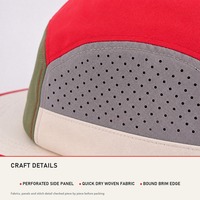 Casquette de course personnalisée HF légère, séchage rapide, imperméable, respirante, sportive, 5 panneaux, polyester, pour extérieur, plage, marathon, jogging, OEM