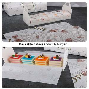 Papier sulfurisé pour la restauration rapide, personnalisé, pour panier à hamburgers - Product Image 6