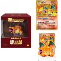 Figura Coleccionable de Charizard de la Celebración del 30 Aniversario de Pokémon en Chino Simplificado, Caja de Regalo, Modelo de Juguete, Estatua, Edición de Exhibición