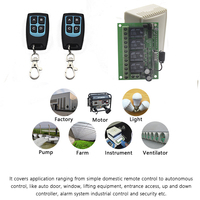 Circuit de télécommande RF 433Mhz d'usine, interrupteur sans fil universel, relais RF 4CH, récepteur DC 12V/24V