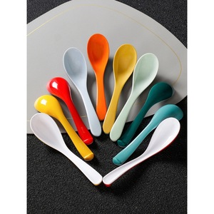 Xiangyuan melamine spoons, restaurant and hotel commercial soup spoons, <b>plastic</b> spoons, ladles, hot pot colorful imitation - Product Image 1