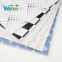 Vente en gros usine – Plafond suspendu en PVC et plâtre, anti-humidité, isolant thermique, carré 60x60, 7, 8, 9 mm, design artistique, décoration