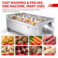Máquina Eléctrica para Lavar y Pelar Piel de Yuca y Patata, Cepilladora y Peladora para Limpiar Jengibre y Batata