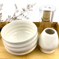 Ensemble de thé matcha japonais écologique, fouet en bambou, bol en céramique, support pour fouet, cuillère traditionnelle, boîte en bambou, certifié LFGB