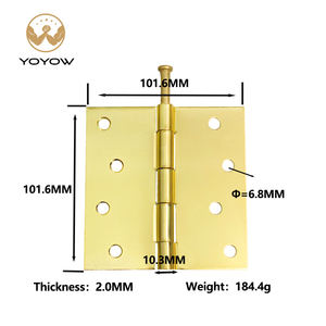 Engsel Pintu Besi Tersembunyi dengan Finishing Emas Desain Modern, Aksesori yang Dapat Dilepas untuk Pintu & Jendela Kayu - Product Image 4