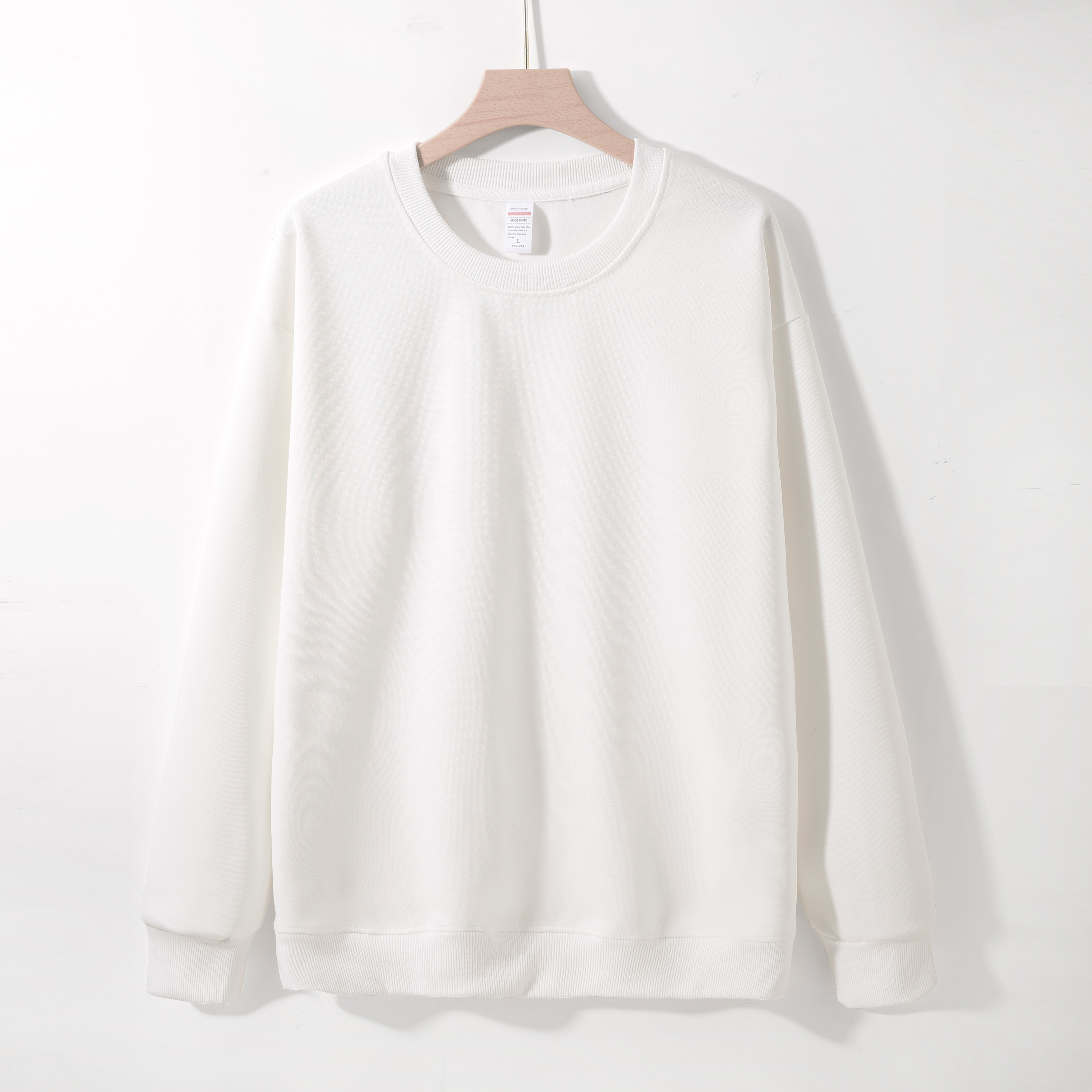 White-Parent-child cotton T-shirt with round neck