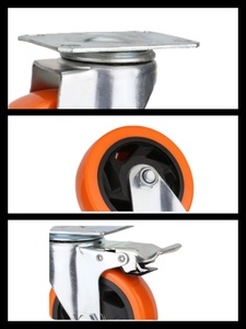 Tragfähigkeit 80kg PP Central <span class=keywords><strong>Lock</strong></span> Lenkrad mit Platten schwenk rollen - Product Image 3