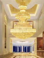 Lustre LED en cristal grand format pour hall d'hôtel, salle à manger, mosquée – Décoration moderne et luxueuse de style nordique contemporain