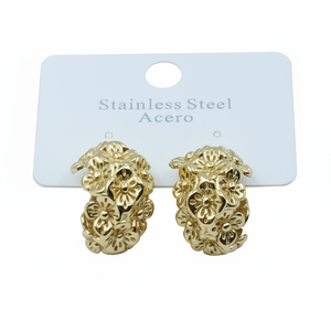 Chic orecchini a cerchio con perla di diamanti alla moda accessorio di abbigliamento quotidiano per le donne per il regalo di festa progettato in stile carino in lega ottone - Product Image 2