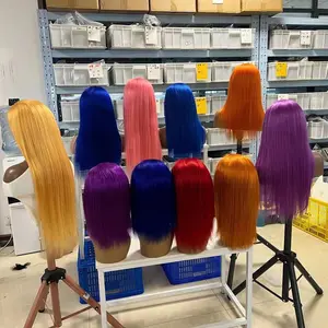 Red Colorful Short Bob Lace Wig,green Colored Bob Wigs,purple Pink Orange Blue 99j Aligned Brazilian Virgin Color Lace Front Wig