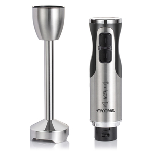 AKANE 1600W手动搅拌机多功能不锈钢浸入式搅拌机，带4刀片深切割和强混合能力 - Product Image 2